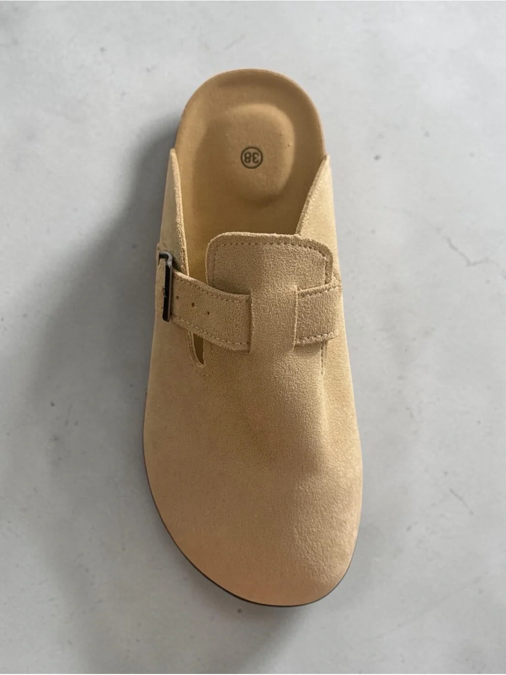 Women's Beige Suede Slip-On Loafers - Picture 2 of 4